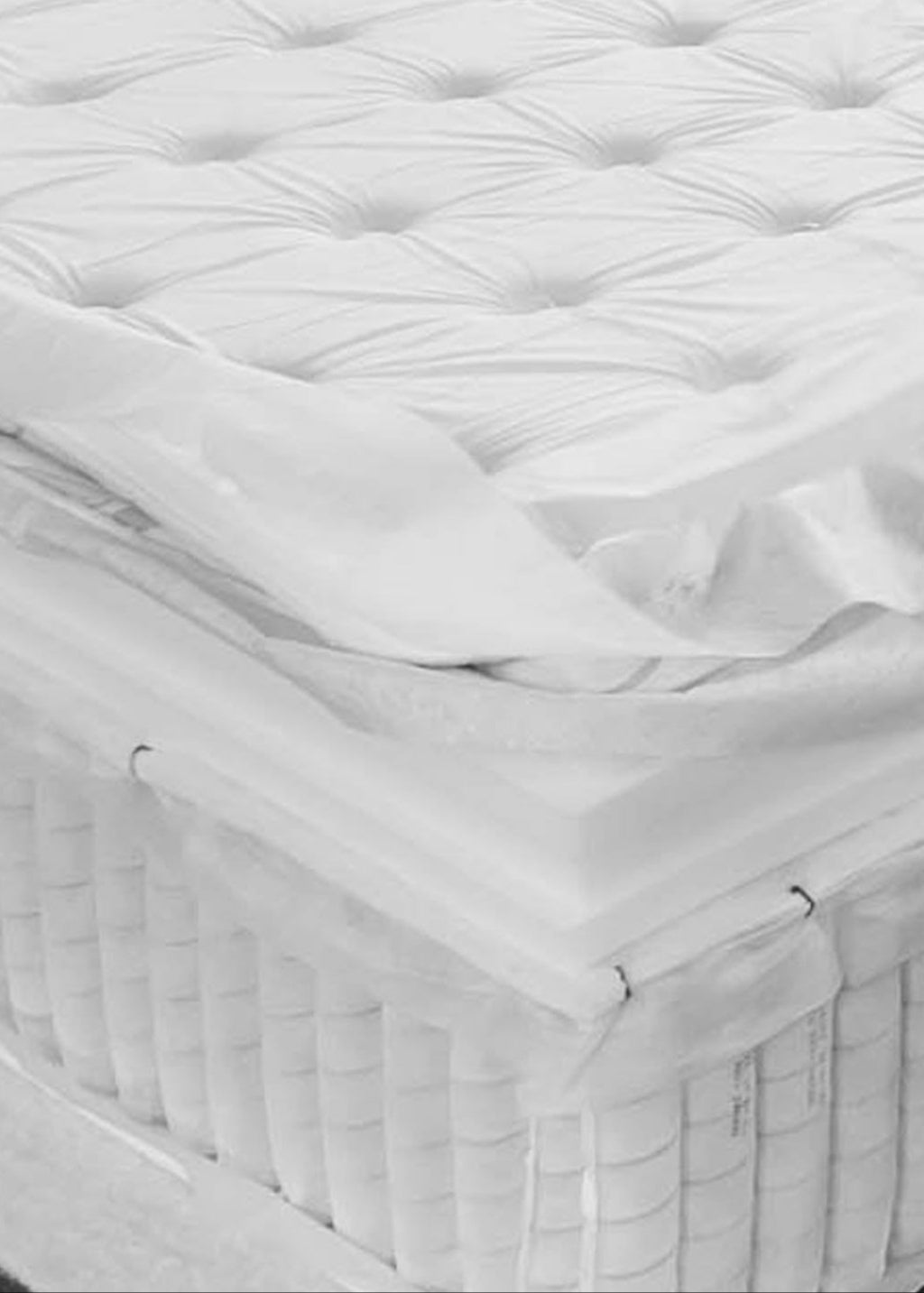 close up of deconstructed mattress