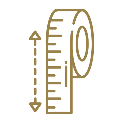 Measuring tape and arrow demonstrating custom size Winndom mattress Winndom boxspring Winndom foundation Winndom support antique bed antique mattress